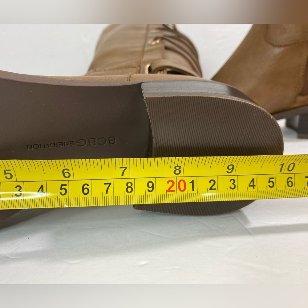 NWOB BCBGeneration "Janiss" Tall Tan Leather Riding Boot Size 6.5 / 36.5 - Picture 13 of 14